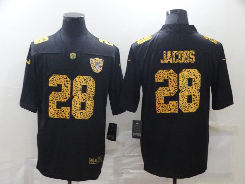Men Oakland Raiders 28 Jacobs Black Panther pattern Nike Limited NFL Jersey